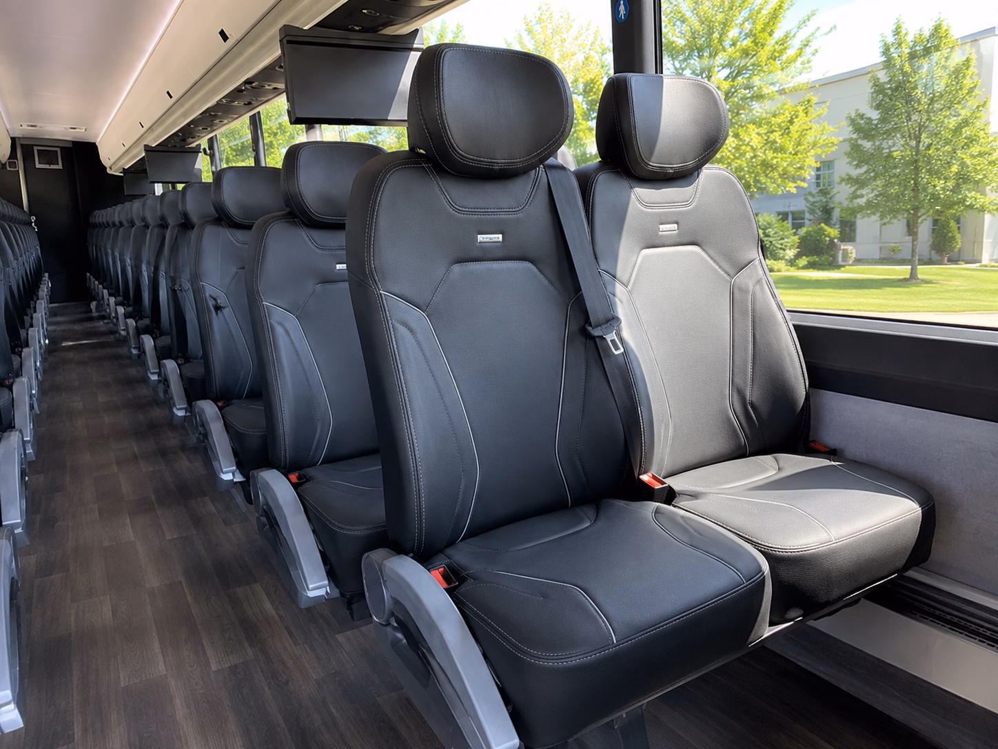 atlanta event transportation on a private charter bus