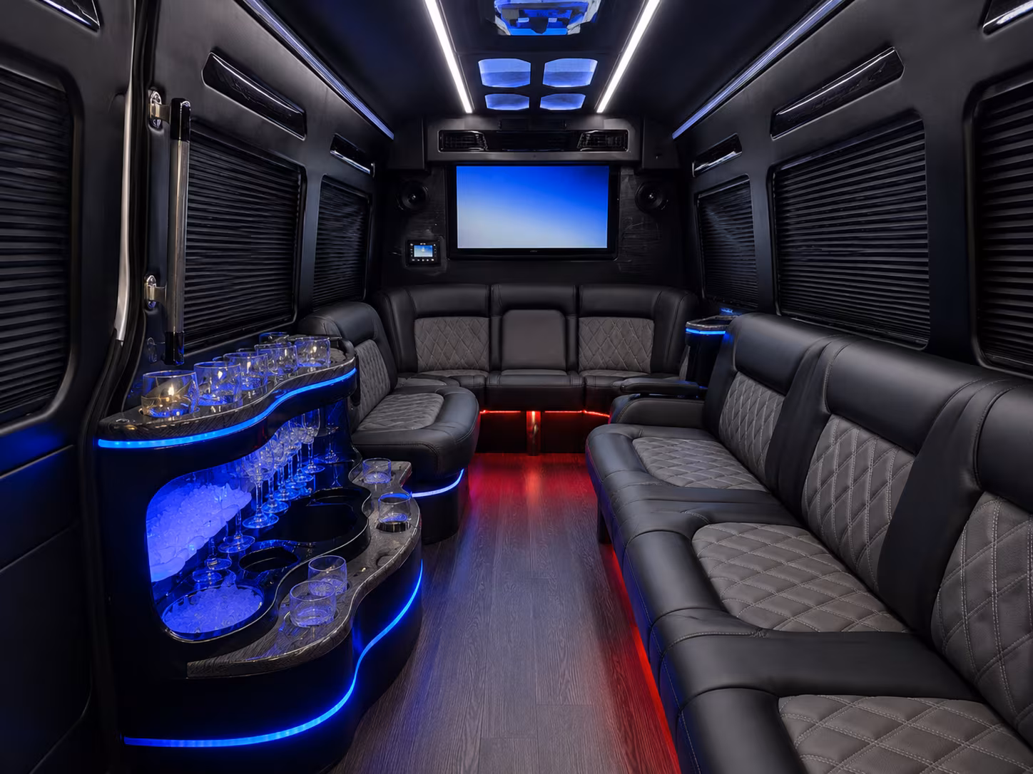 johns creek corporate event transportation onboard seating